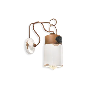 Nástěnné svítidlo Ferroluce Nástěnné retro svítidlo INDUSTRIAL, v. 33 cm, 1xE27 Barva: Bílá