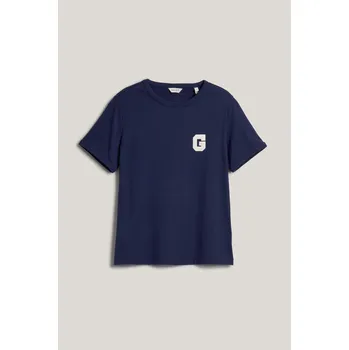 Dámské tričko TRIČKO GANT REG G BADGE SS T-SHIRT CLASSIC BLUE