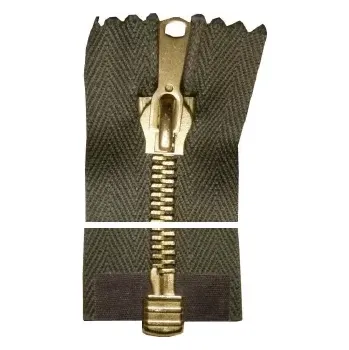 Zip Kovový zip, dělitelný, slabý - 40cm - olivový - Koh-i-noor - BALENÍ 10 ks