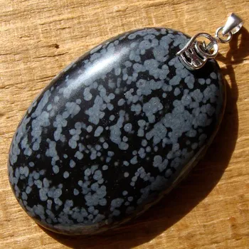 Přívěsek Obsidián vločkový přívěsek, , skladem