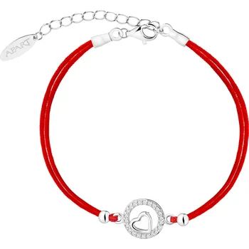 Náramek Náramek se stříbrnými prvky a zirkony - srdce - AP537-9735