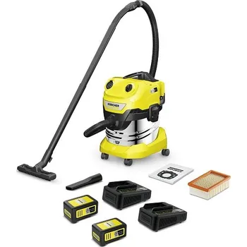 Průmyslový vysavač Kärcher AKU Vysavač na mokré a suché nečistoty KÄRCHER WD 4-18 S Dual Battery Set 1.628-626.0