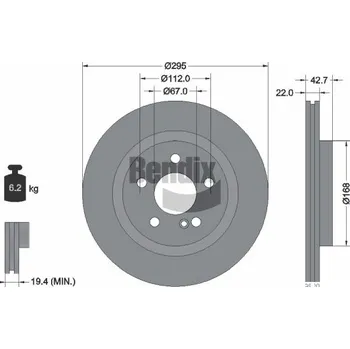 Brzdový kotouč Brzdový kotouč BENDIX Braking BDS1848
