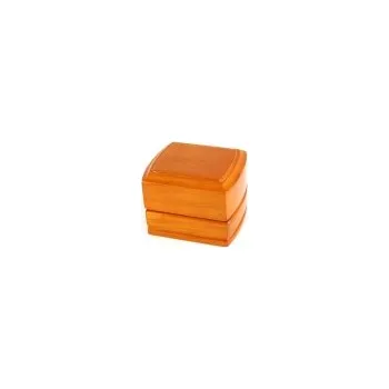 Dárková krabička Krabička na prsten dřevěná - světlá