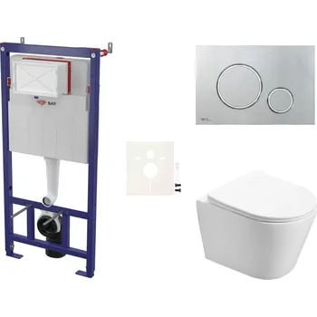 Sprchový set SAT Cenově zvýhodněný závěsný WC set SAT do lehkých stěn / předstěnová montáž+ WC SAT Infinitio SIKOSSIN71K SIKOSSIN71K