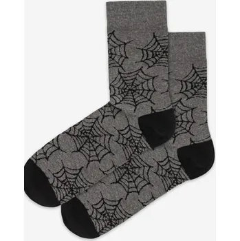 Pánské ponožky DÁMSKÉ VZOROVANÉ PONOŽKY U84.01P hnědé uhlí 39/41
