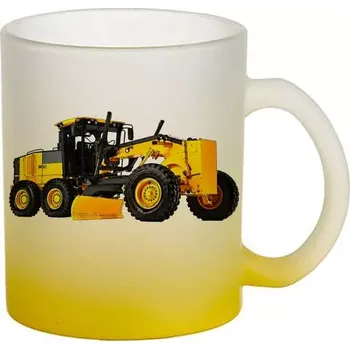 JOHN DEER 670G skleněný hrneček hrnek (hrneček s bagrem matné sklo )