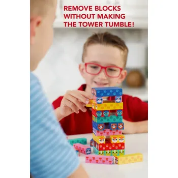 Dřevěná hračka Mudpuppy Dřevěná hra Vratká věž Zvířata v přírodě