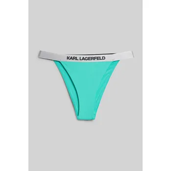 Dámské plavky PLAVKY KARL LAGERFELD LOGO BIKINI BOTTOM W/ ELASTIC FLORIDA KEYS GREEN
