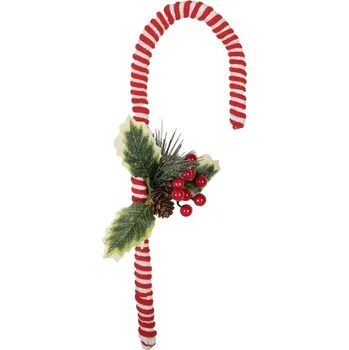 Vánoční dekorace Clayre & Eef vánoční zápich lízátka hole Candy - 13*3*30 cm bílá