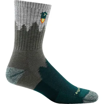 Pánské ponožky Darn Tough Number 2 Micro Crew Midweight With Cushion Velikost ponožek: 46-49,5 / Barva: tmavě zelená