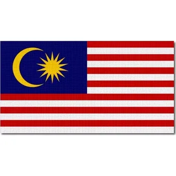 Vlajka Pelisport Malajsijská vlajka tištěná 6 x 3 cm