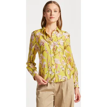 Dámská košile KOŠILE GANT REG IRIS PRINT COT SILK SHIRT CANARY YELLOW