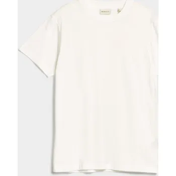 Pánské tričko TRIČKO GANT REG MED TONAL SHIELD SS TSHIRT WHITE