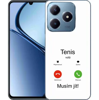 Pouzdro na mobilní telefon Gelový kryt mmCase na Realme C63 - tenis volá bílé pozadí