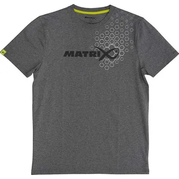 Pánské tričko Tričko Matrix Hex Print T-Shirt Grey Marl Velikost S