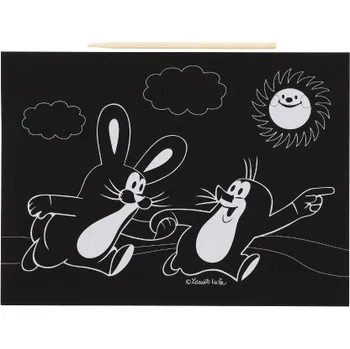 omalovánky Wiky Magický obrázek KRTEČEK A ZAJÍC utíkají k vyškrabání