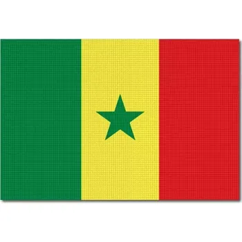 Vlajka Pelisport Senegalská vlajka tištěná 6 x 4 cm