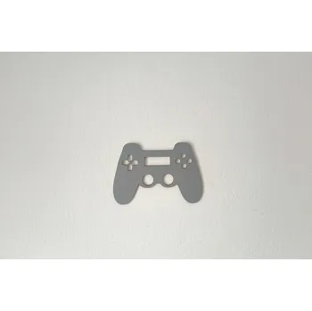 Samolepící dekorace Lepy.cz Dřevěná dekorace na zeď Gamepad Velikost (šířka x výška): 55x37cm, Barevná varianta: Světle šedivá