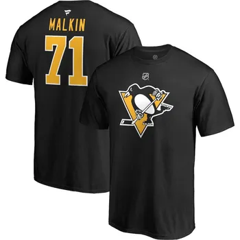 Pánské tričko Fanatics Pánské tričko #71 Evgeni Malkin Pittsburgh Penguins NHL Stack Logo Name & Number Velikost: XXL
