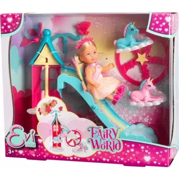 Simba Evi Love Fairy World pohádkové panenky barevní poníci věž se skluzavkou
