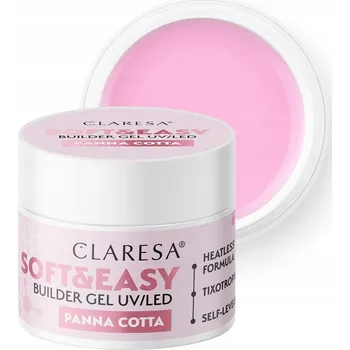 Lak na nehty Claresa Stavební Gel Soft&Easy Mléčný Pink 90g Panna Cotta