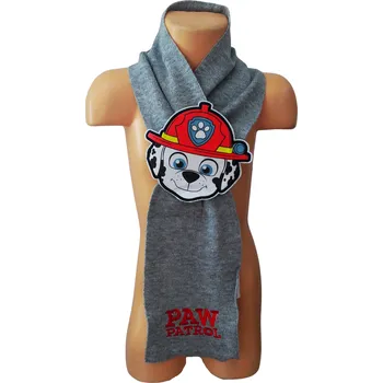 Šála Sun City Dětská šála TLAPKOVÁ PATROLA MARSHALL úplet šedá