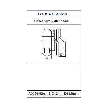 Nábytkové kování Armstrong zámek 505-16 Cr W/OFF /40mm/13,8mm lomení