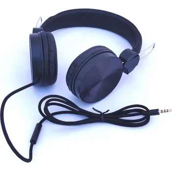 SUOMO SM-100BL náhlavní sluchátka s kabelem a vestavěným mikrofonem černá