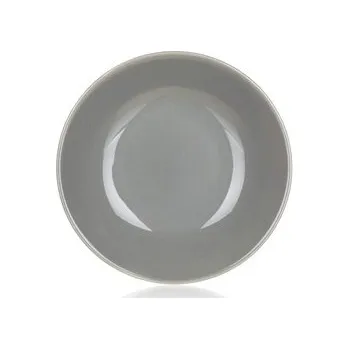 Stolování BANQUET Talíř keramický hluboký AMANDE 21 cm, šedý lesk