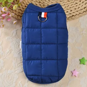 Obleček pro psa Zateplená vesta pro pejsky se zapínáním na cvočky - 4 barvy Barva: modrá, Velikost: L