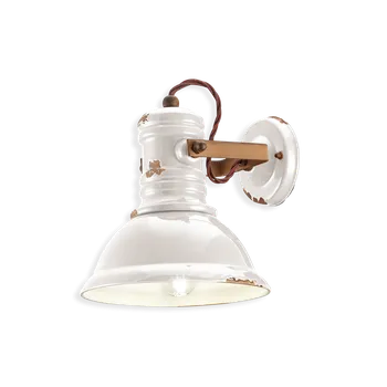 Nástěnné svítidlo Ferroluce Nástěnné retro svítidlo INDUSTRIAL, v. 24 cm, 1xE27 Barva: Bílá