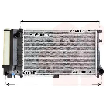 Motor automobilu Chladič, chlazení motoru VAN WEZEL 06002090