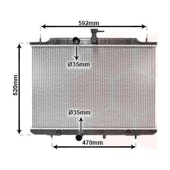 Motor automobilu Chladič, chlazení motoru VAN WEZEL 13002291