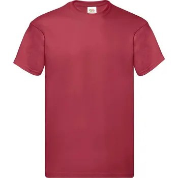 Pánská móda Original Fruit of the Loom Men's Red T-shirt Fruit of the Loom tmavě červená 2463292