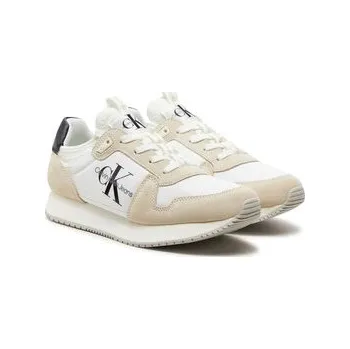 Dámské tenisky Calvin Klein Jeans Sneakersy Runner Sock Laceup Ny-Lth Wn YW0YW00840 Bílá 38