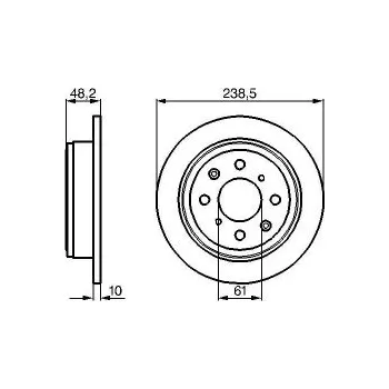 Brzdový kotouč Brzdové kotouče 238 mm Honda ACCORD III Aerodeck (CA) - BOSCH