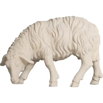 Vánoce Ornatis Ovce na pastvě Provedení: Přírodní bez malování, Velikost stojících figur dospělých postav: 20 cm Dřevěná vyřezávaná soška ovce na pastvě