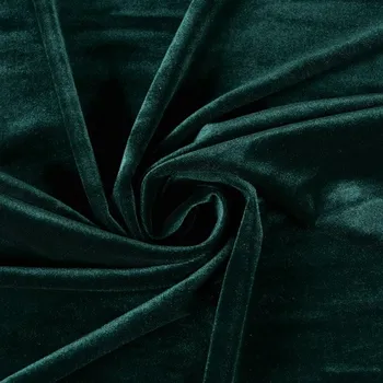 Látka elastický samet premium Gloss 300g tmavě zelený