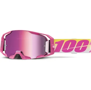 Motocyklové brýle Motokrosové / enduro brýle 100% ARMATIC SELLARS RŮŽOVÉ zrcadlově růžový objektiv, 50060-00008 (motokrosové brýle, které nově definují pohodlí a vizuální čistotu)