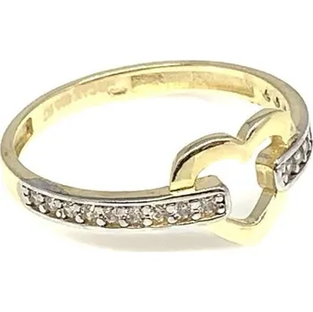 Prsten Diante Zlatý prsten s bílým kamenem 59633667