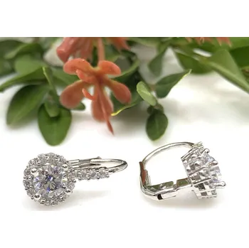 Náušnice Diante Zlaté náušnice s bílým kamenem 59631248