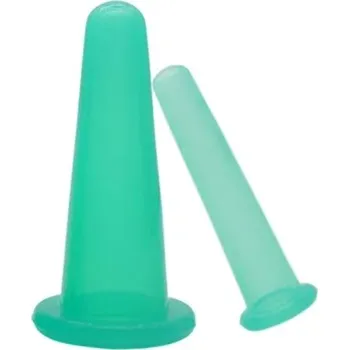 Baňkování Silikonová baňka | masážní baňka pro oblast očí a obličeje, 2 ks - Zelená