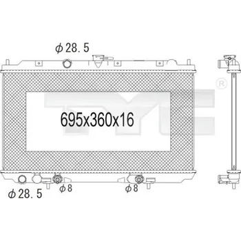 Chladič motoru Chladič, chlazení motoru TYC 724-1015
