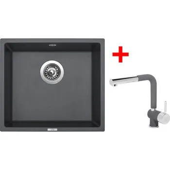 Granitový dřez Sinks FRAME 457 Titanium + Mix 3 P GR