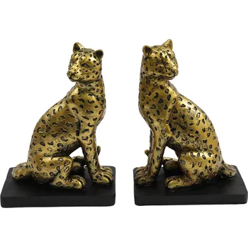 Zarážka na knihu SET 2 ks - zarážka knih LEOPARD, zlaté, SIL