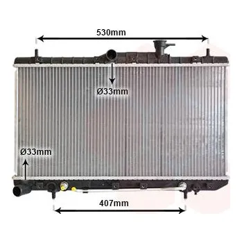 Motor automobilu Chladič, chlazení motoru VAN WEZEL 82002086