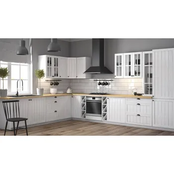 Kuchyňská linka Gala Meble Prowansja 390/230 cm bílá/sosna andersen