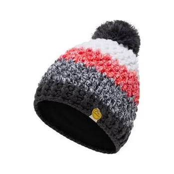 Čepice La Sportiva TERRY BEANIE Women Carbon/Cherry Tomato šedá L