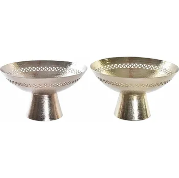 Vánoční dekorace Stolní dekorace DKD Home Decor Zlatá Měděný Aluminium Arab (34 x 34 x 20 cm) (2 kusů)